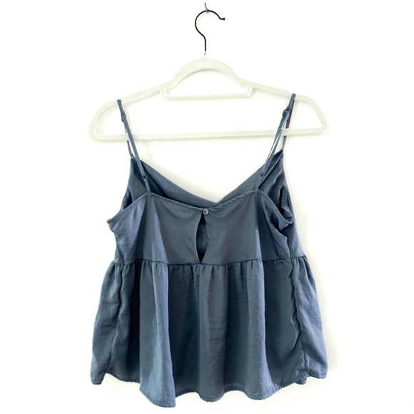 American Eagle Silky Spaghetti Strap Tank with Peplum - Size Medium - Picture 4 of 5